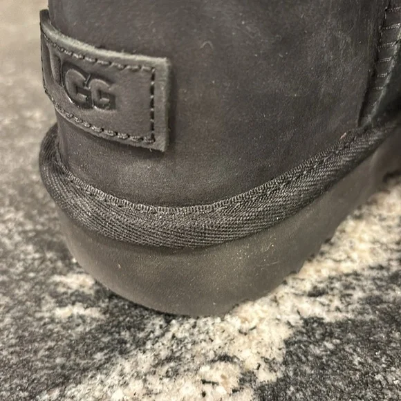 UGG Kristabelle Black Suede Boots, Lace Up Tassel size 7 - Picture 8 of 12